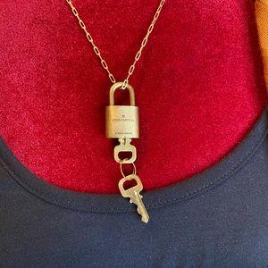 AUTHENTIC LOUIS VUITTON LOCK UPCYCLED NECKLACE